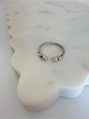 David Yurman Petite Helena Open Ring with Diamonds size 8